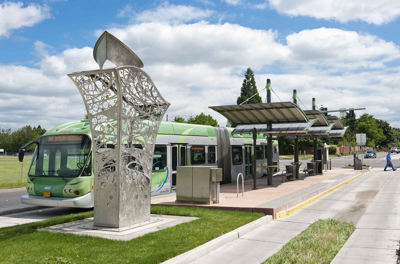 EMX Transit station in Springfield